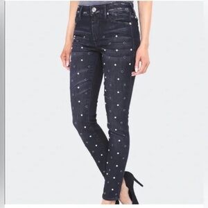 True Religion Halle Studed Skinny Jeans in size 27
